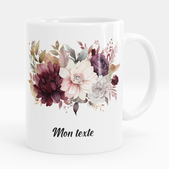 Mug - Tasse personnalisée - Fleurs