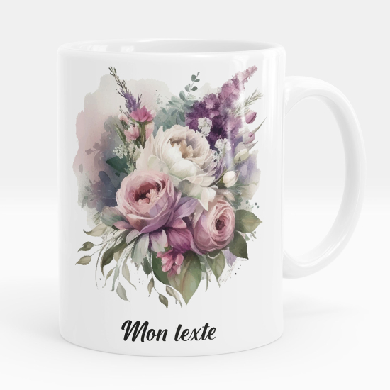 Mug - Tasse personnalisée - Fleurs