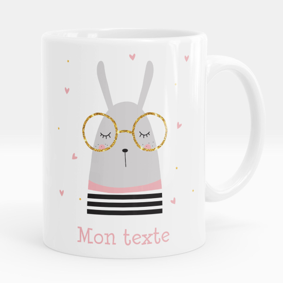 Mug - Tasse personnalisée - Lama à lunettes