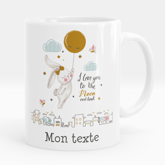 Mug - Tasse personnalisée - Lapine ballon