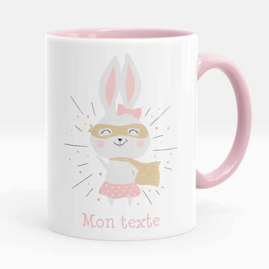 Mug - Tasse personnalisée - Lapine super-héros