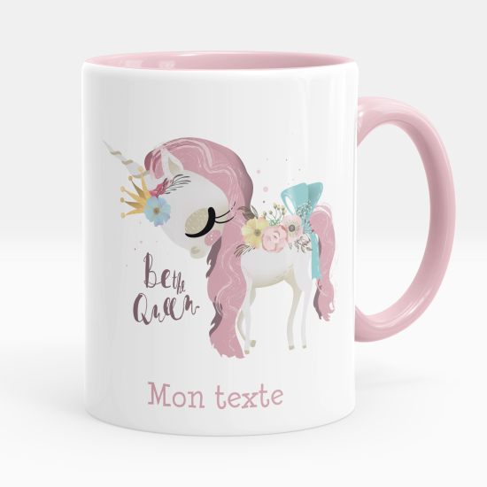 Mug - Tasse personnalisée - Licorne be the queen