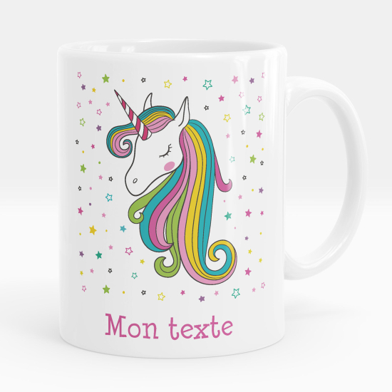 Mug - Tasse personnalisée - Licorne étoiles