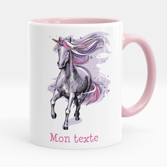 Mug - Tasse personnalisée - Licorne violette