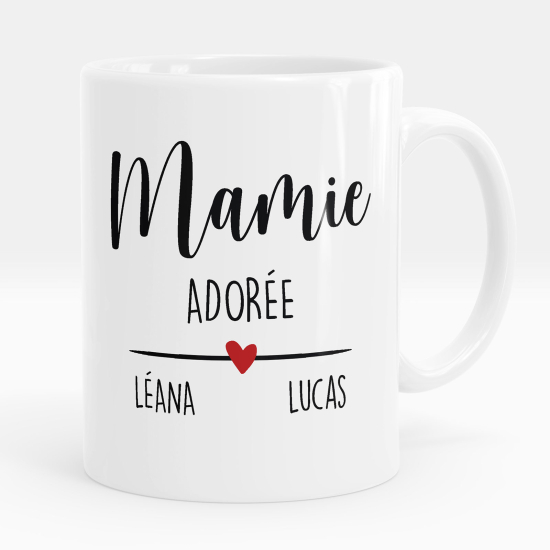 Mug - Tasse personnalisée - Mamie adorée