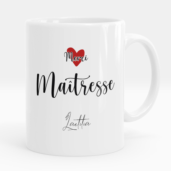 Mug - Tasse personnalisée - Merci maîtresse