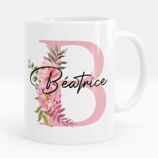 Mug - Tasse personnalisée Monogramme - Lettre B