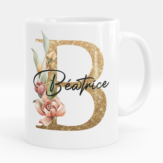 Mug - Tasse personnalisée Monogramme - Lettre B