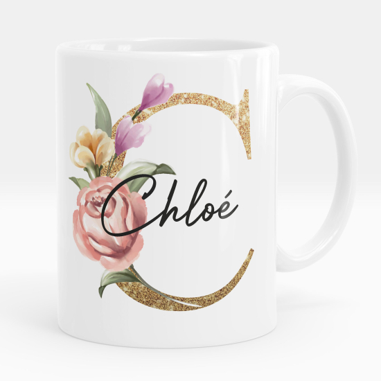 Mug - Tasse personnalisée Monogramme - Lettre C