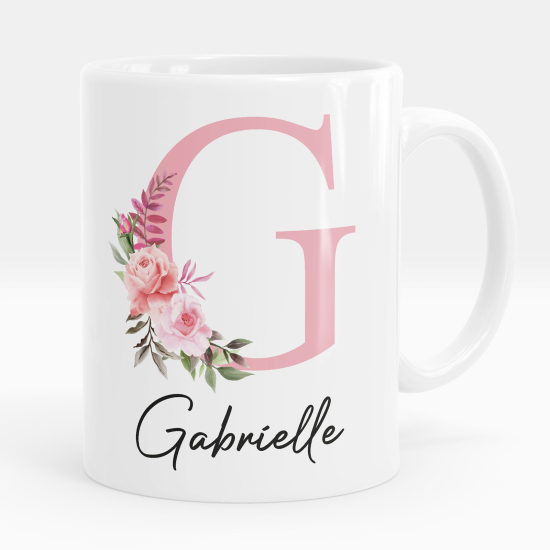 Mug - Tasse personnalisée Monogramme - Lettre G