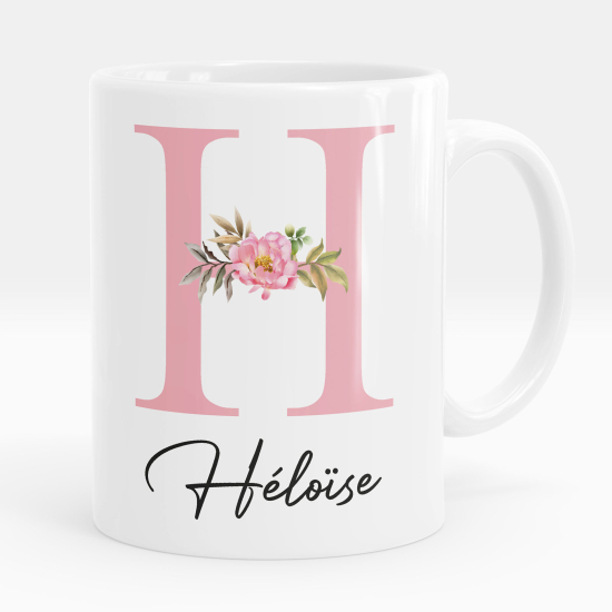 Mug - Tasse personnalisée Monogramme - Lettre H