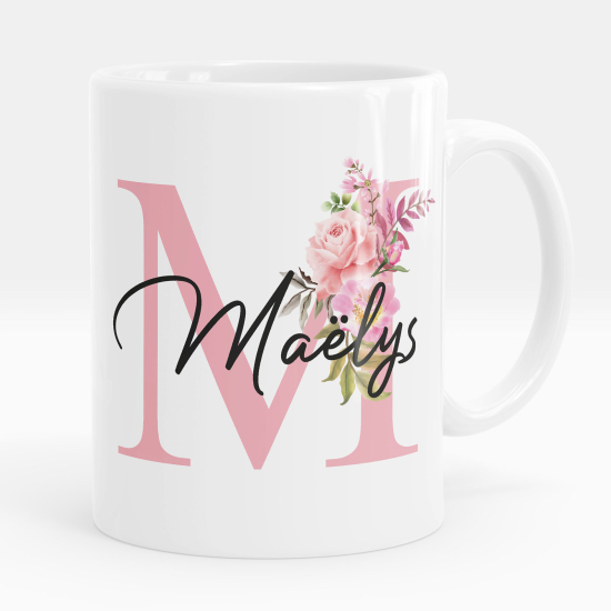 Mug - Tasse personnalisée Monogramme - Lettre M