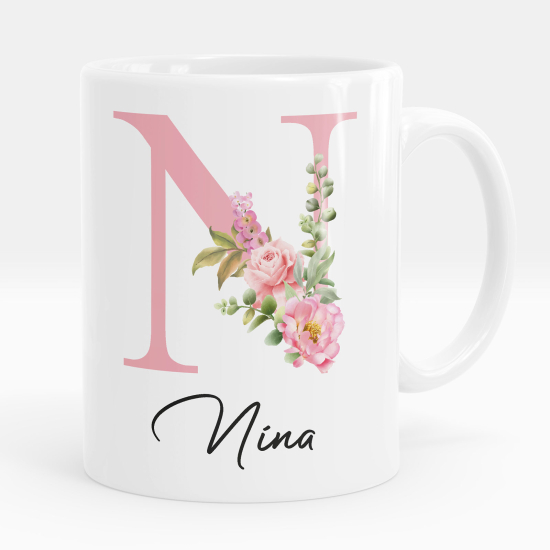 Mug - Tasse personnalisée Monogramme - Lettre N