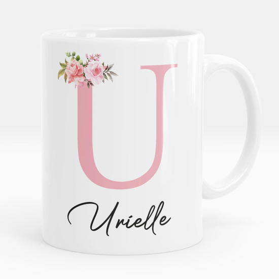 Mug - Tasse personnalisée Monogramme - Lettre U