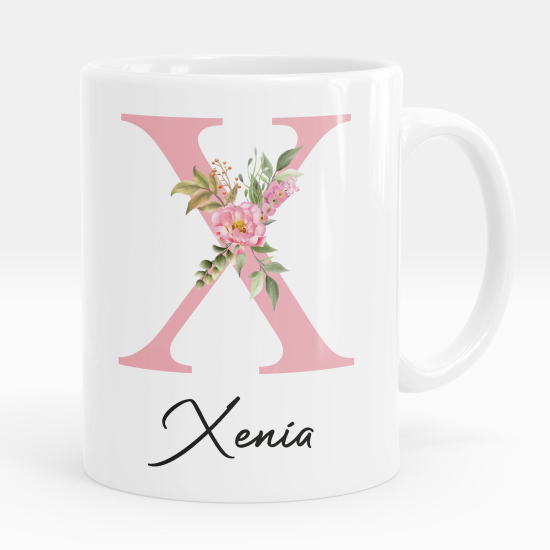 Mug - Tasse personnalisée Monogramme - Lettre X