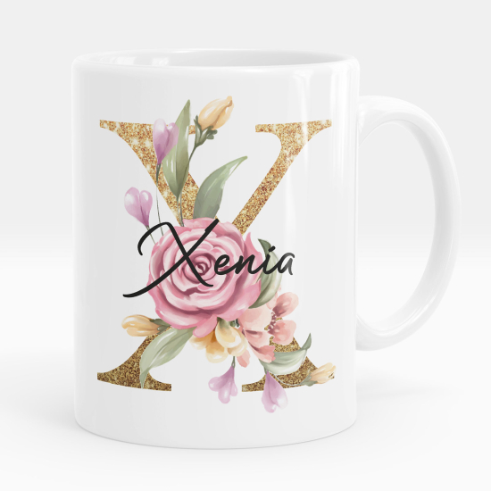 Mug - Tasse personnalisée Monogramme - Lettre X