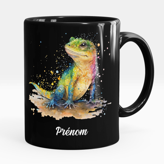 Mug - Tasse personnalisée Noir intégral - Grenouille