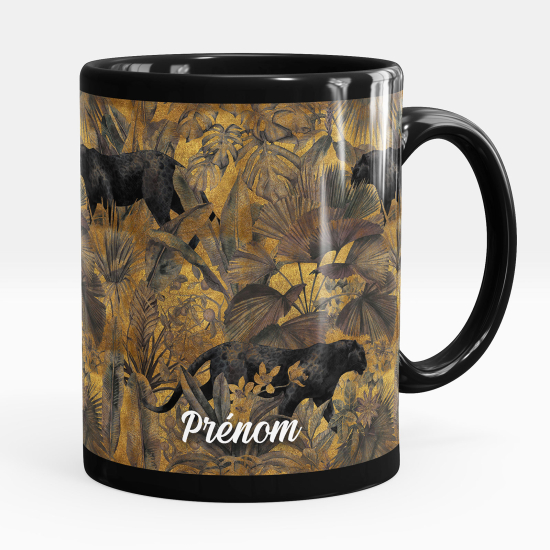 Mug - Tasse personnalisée Noir intégral - Savane