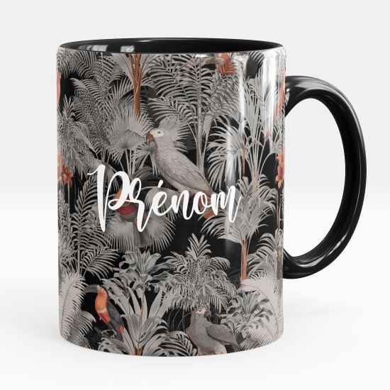 Mug - Tasse personnalisée - Oiseaux fleurs