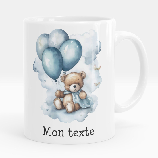 Mug - Tasse personnalisée - Ourson Ballons