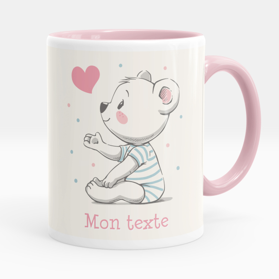 Mug - Tasse personnalisée - Ourson coeur