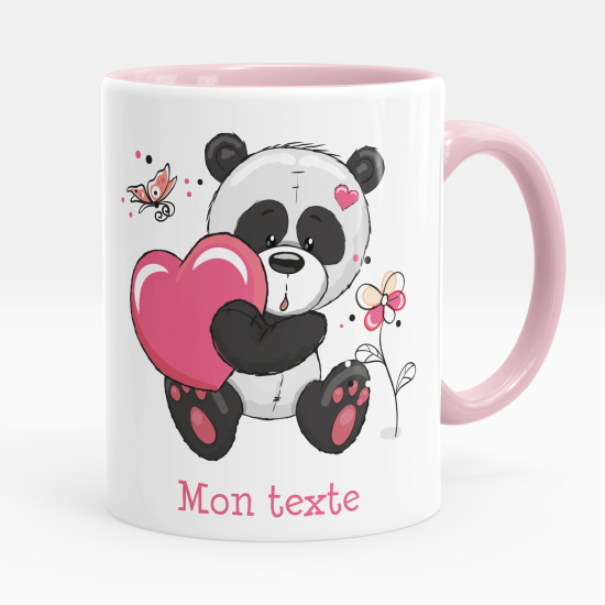 Mug - Tasse personnalisée - Panda coeur