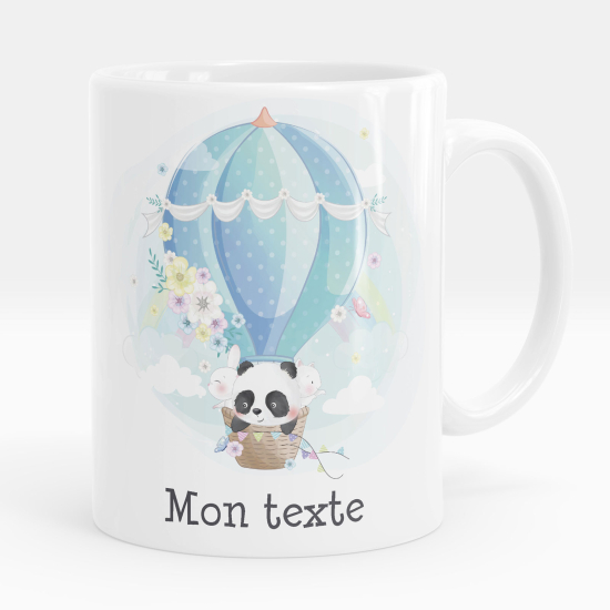 Mug - Tasse personnalisée - Panda montgolfière