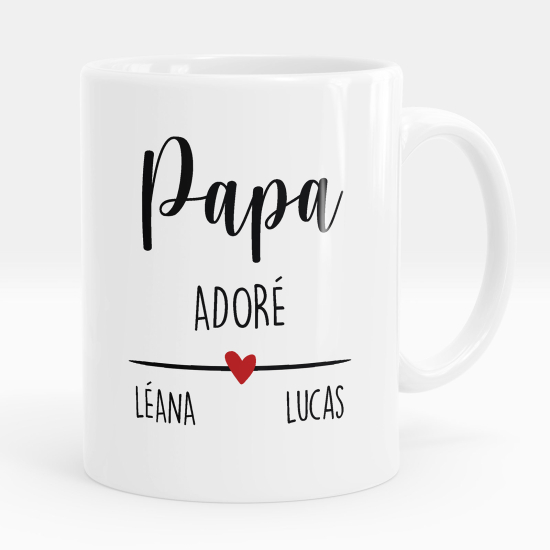 Mug - Tasse personnalisée - Papa adoré