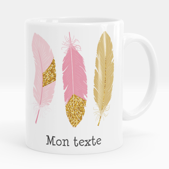 Mug - Tasse personnalisée - Plumes