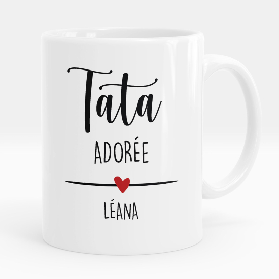 Mug - Tasse personnalisée - Tata adorée