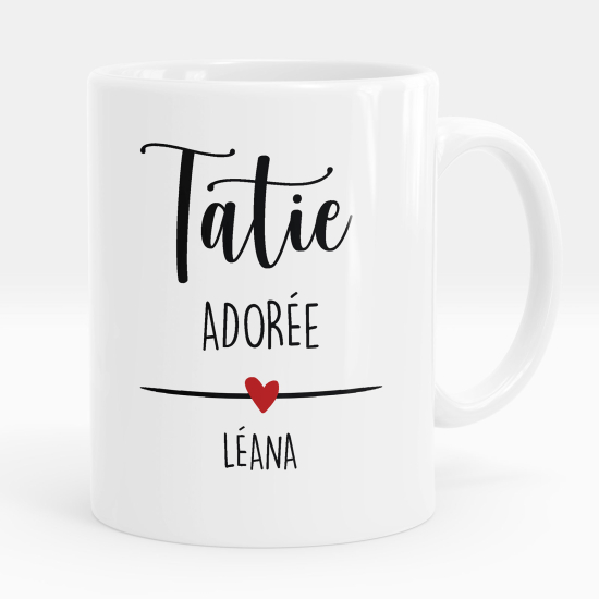 Mug - Tasse personnalisée - Tatie adorée