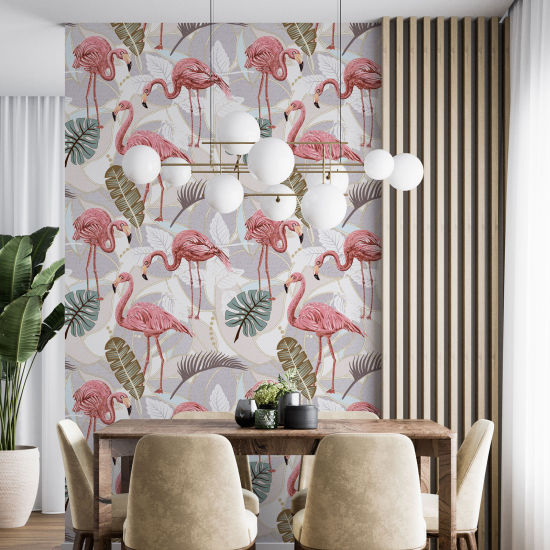 Papier peint - Flamants Roses