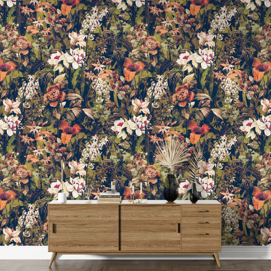 Papier peint motif XL - Motif floral