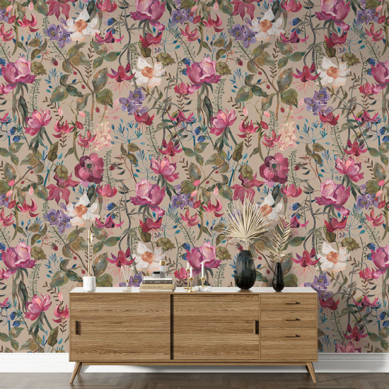 Papier peint motif XL - Motif floral