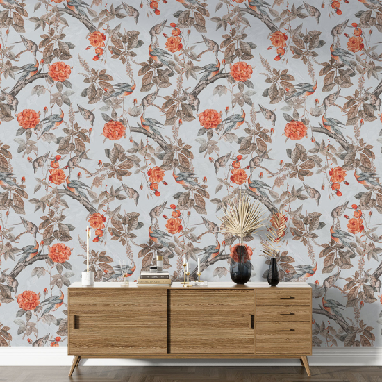 Papier peint motif XL - Motif floral