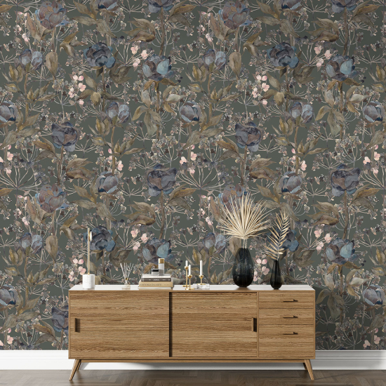 Papier peint motif XL - Motif floral