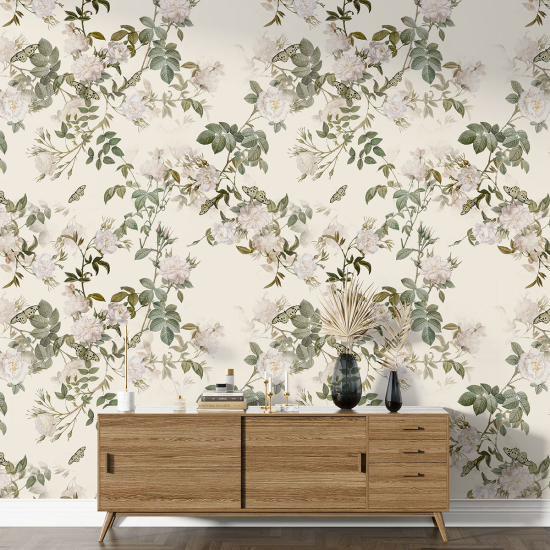 Papier peint motif XL - Motif floral