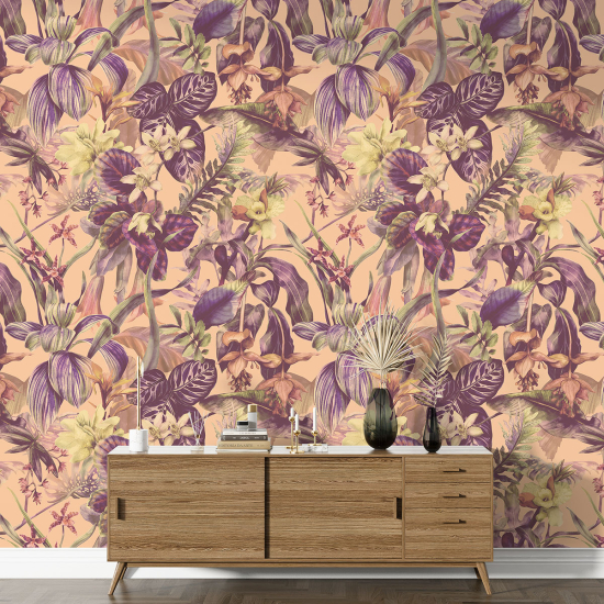 Papier peint motif XL - Motif floral