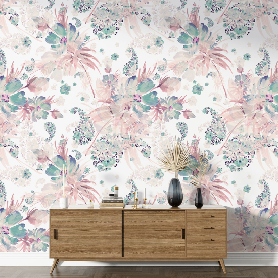 Papier peint motif XL - Motif floral