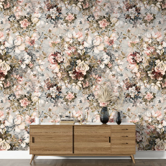 Papier peint motif XL - Motif floral