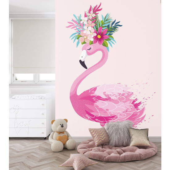 Papier peint - Flamant rose - 1402