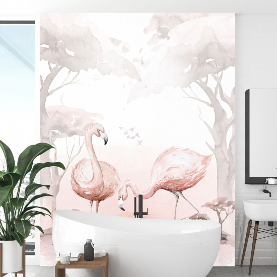 Papier peint - Flamants roses - 637