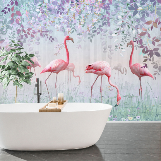 Papier peint - Flamants roses Design - 577