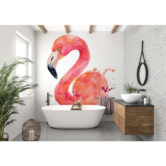 Papier peint - Flamant rose - 1352