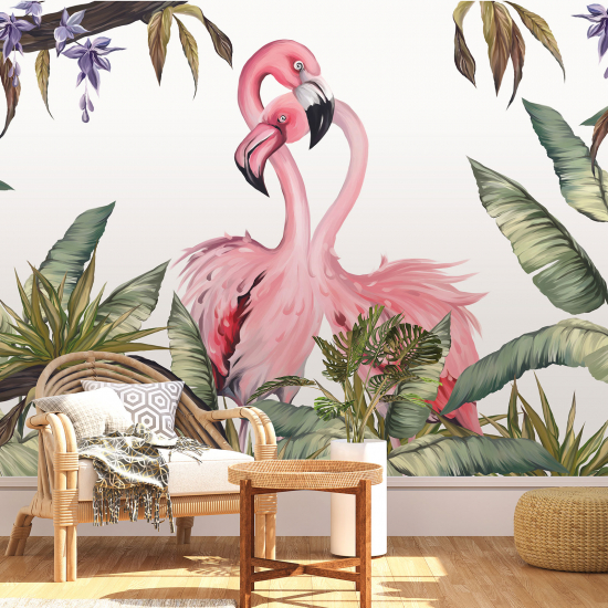 Papier peint - Flamants roses - 783