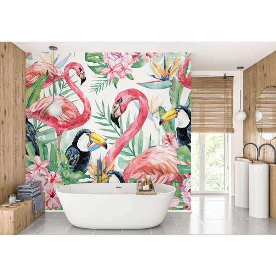 Papier peint - Flamants roses Design - 579