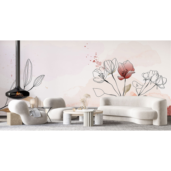 Papier peint - Fleurs - 1124