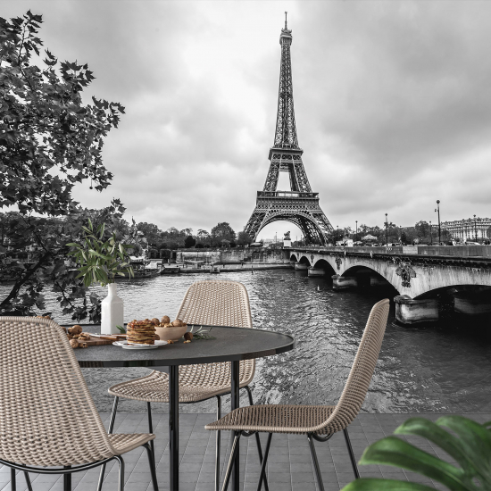 Papier peint - Tour Eiffel Noir et Blanc - 310