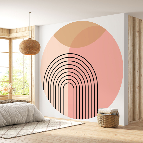 Papier peint rond / cercle - Boho