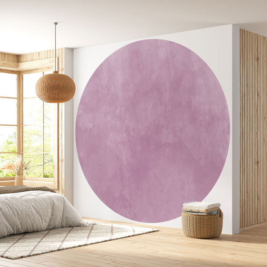 Papier peint rond / cercle - Couleur Tendance - 650